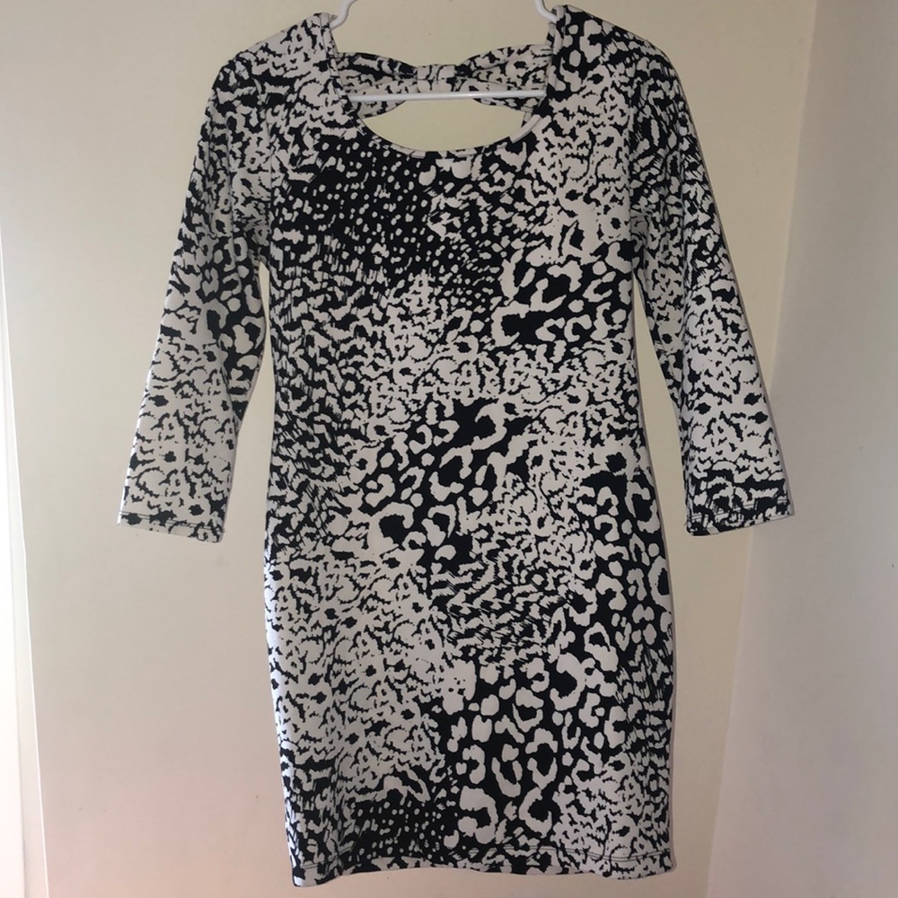 Black and white Forever 21 animal print dress
